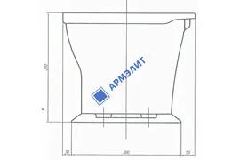Унитаз без бачка верт/выпуск белый Дачный Лобненский стройфарфор 10/1/5/1-58
