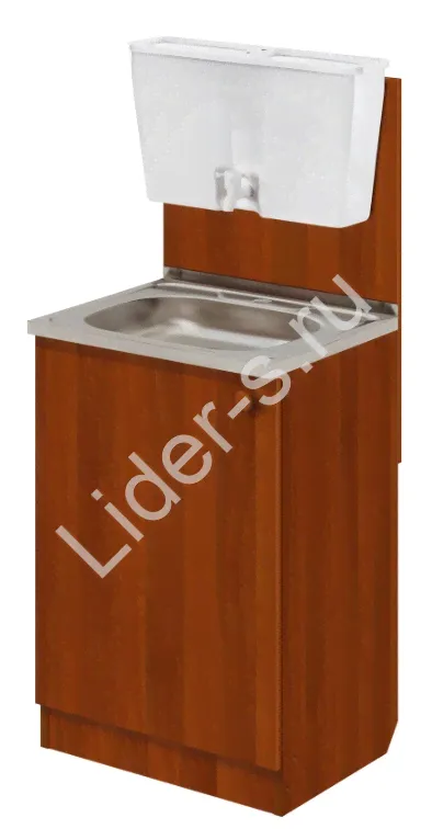 Дачный умывальник из ЛДСП, 500*400, дуб, бак 17 л., мойка из нерж.-0