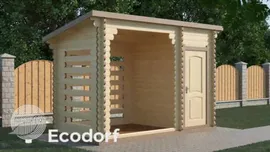 Дачный туалет с дровником