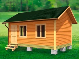 Дачный садовый домик ТАМ-002 6x4 м