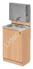 Дачный умывальник из ЛДСП, 500*400, бук, бак нерж. 30 л., мойка из нерж.