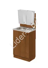 Дачный умывальник из ЛДСП, 500*400, дуб, бак 22 л., мойка из нерж., ЭВН