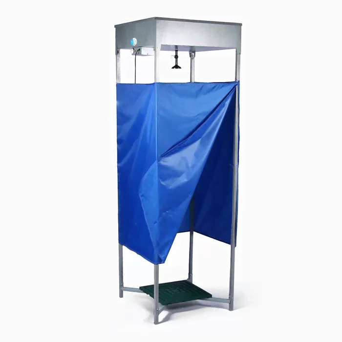 Душ дачный, 80 × 80 × 250 см, тент, бак антикоррозийный, 128 л, с ЭВН, тент МИКС-0