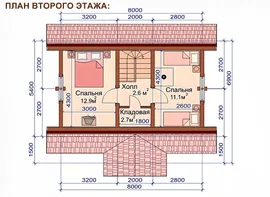 Дачный дом-баня 5,4х8