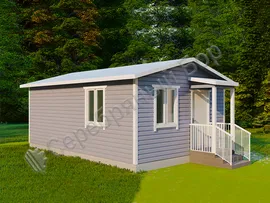 Дачный домик с крыльцом 4,7х7,0м