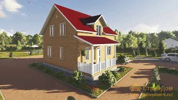 Проект дома из бруса 9х10