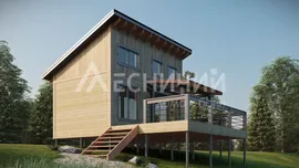 Каркасный дачный дом 7