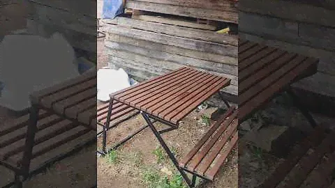 стол-скамейка трансформер для дачи и не только.
