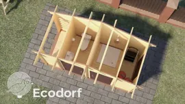 Дачный туалет с душевой кабиной
