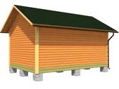 Дачный садовый домик ТАМ-002 6x4 м