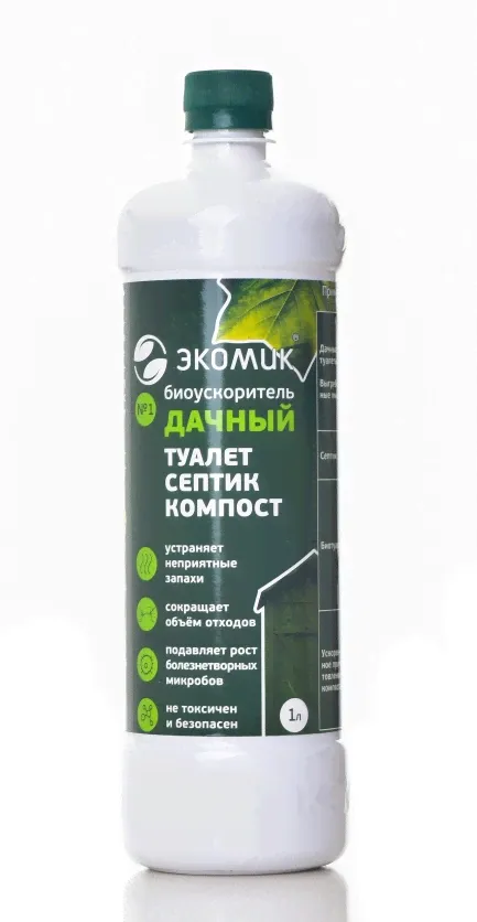 Очиститель ЭКОМИК Дачный септиков, туалетов и компостирования 1л-0