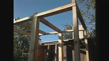 Outdoor shower.frame. Летний душ. Деревянный каркас.