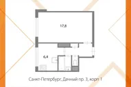Продам однокомнатную квартиру 30.4 м² этаж 9/9 город Санкт-Петербург проспект Дачный 3/1 Кировский