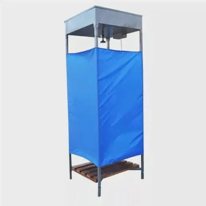 Душ дачный, 80x80x250 см, тент, бак антикоррозийный, 128 л, с ЭВН, тент микс