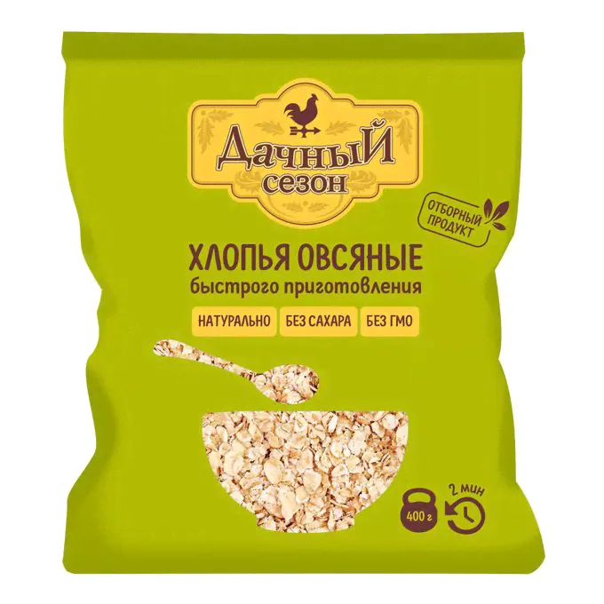 Хлопья Дачный сезон овсяные быстрого приготовления 400 г