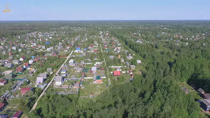 Садоводческий массив "Мшинская" с воздуха (район станции Росинка)//Mshinskaya, Leningrad region