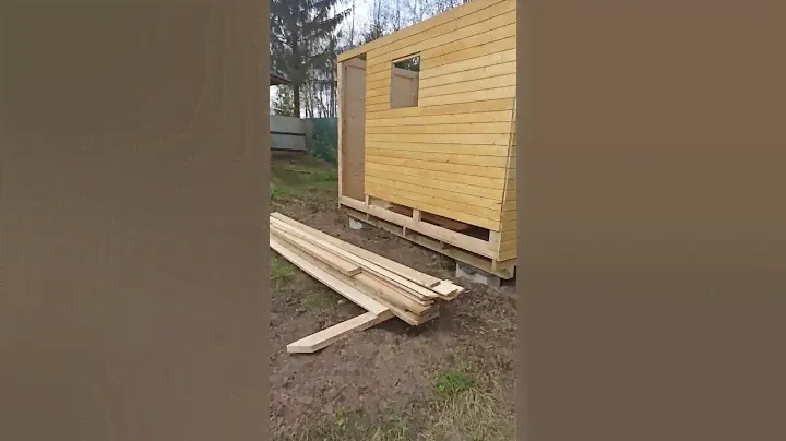 Строительство душа из дерева 3*1, 5м