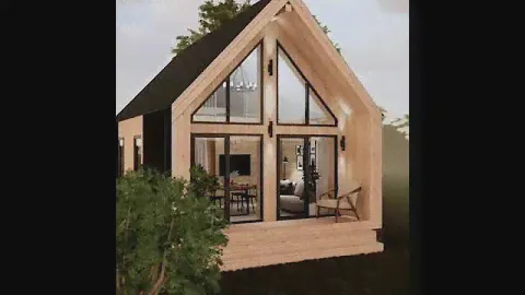 Проект Барнхаус 60 м2 #barnhouse #каркасныедома #строительство #строительстводомов #shortvideo