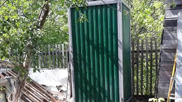 Летний душ своими руками из проф трубы.