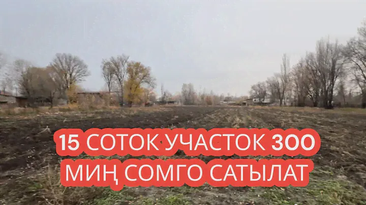 15 СОТОК УЧАСТОК 300 МИҢ СОМГО САТЫЛАТ