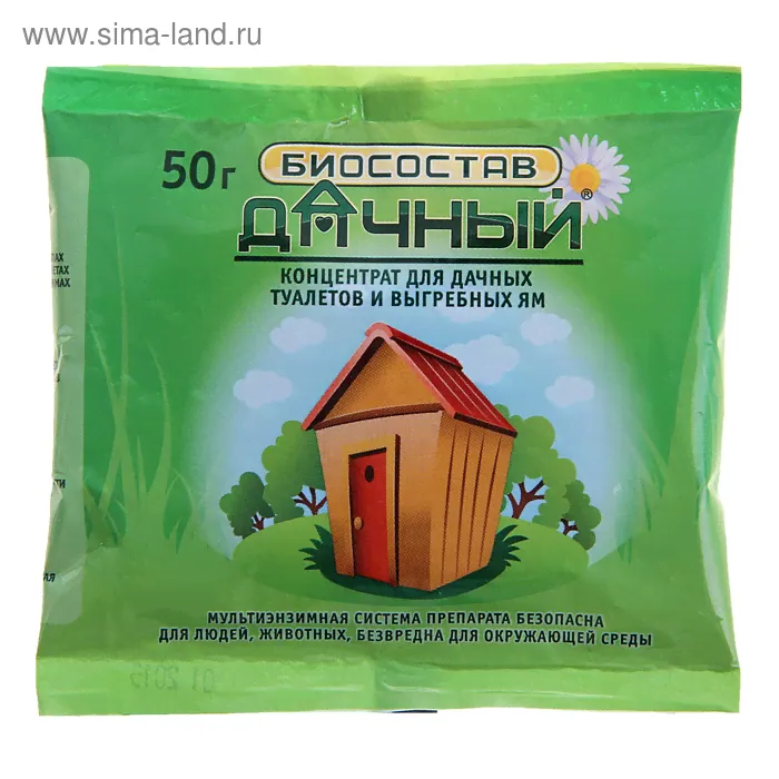 Биосостав для дачных туалетов и выгребных ям "Дачный" 50г