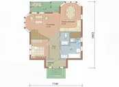 Дачный каркасный дом 7,7х10,8