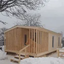 Дачный домик 7х5 каркасный в современном стиле недорого под ключ