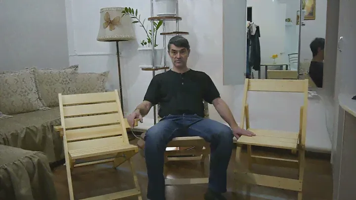 Складной стул из дерева. Homemade chair.