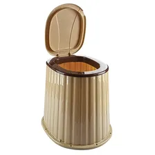 Туалет дачный, h = 41 см, без дна, с отверстиями для крепления к полу, DD Style бежевый, коричневый