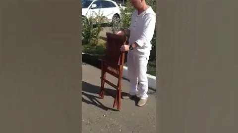 Складной стул для дачи из дерева