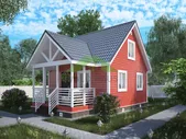 Дачный дом Ланистер - проект каркасного дачного дома 6х8