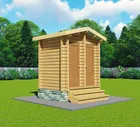 Дачный туалет с душем 2,5x2м из минибруса