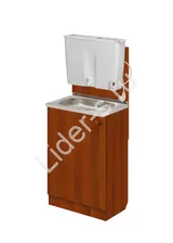 Дачный умывальник из ЛДСП, 500*400, орех, бак 22 л., мойка из нерж., ЭВН