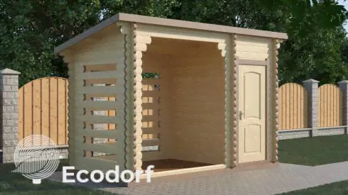 Дачный туалет с дровником-0